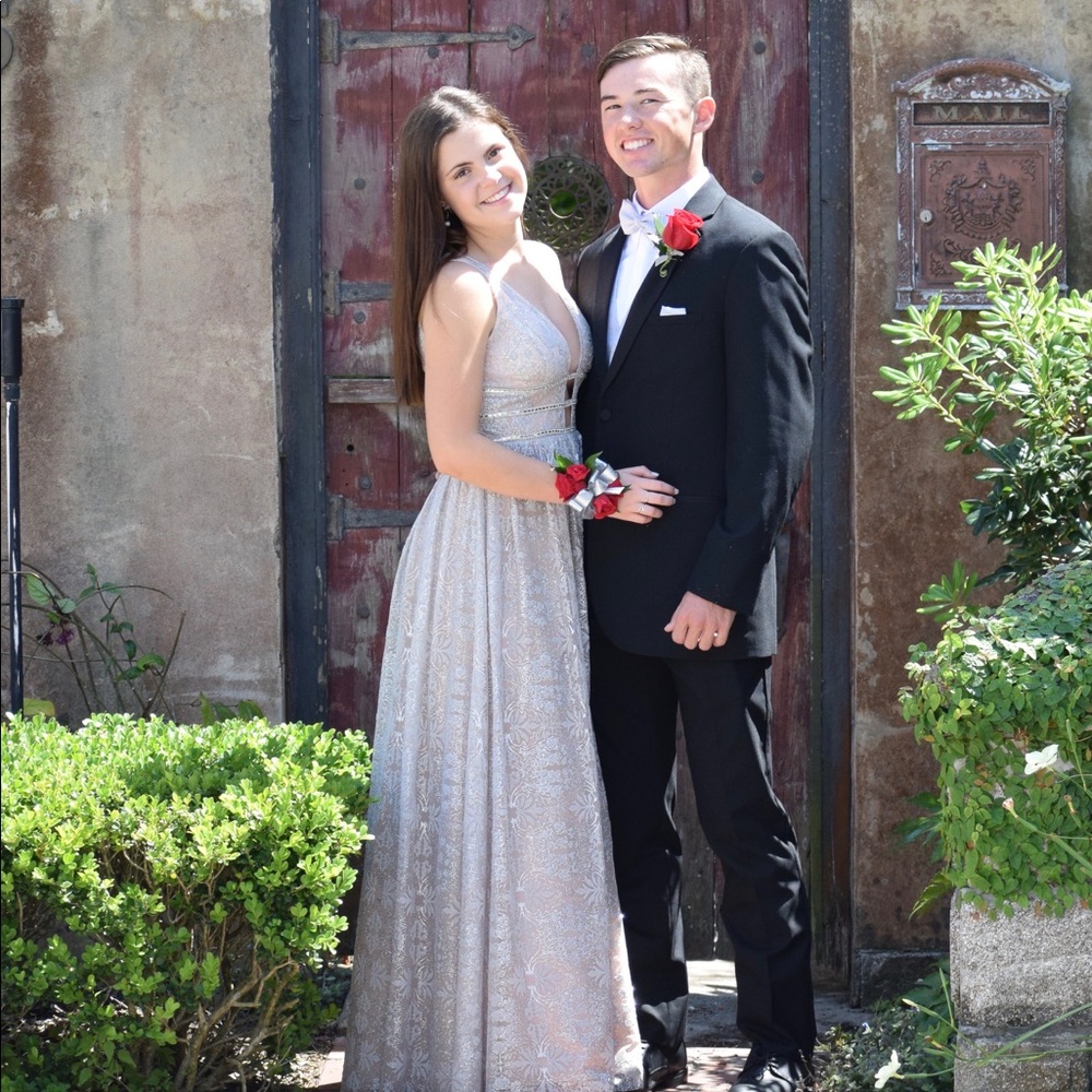 Dillard’s Sparkly Deep V Prom or Formal Dress